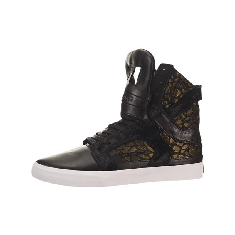 Zapatillas Altas Supra Argentina Mujer - SKYTOP II Negras Doradas (MFSBK-4051)